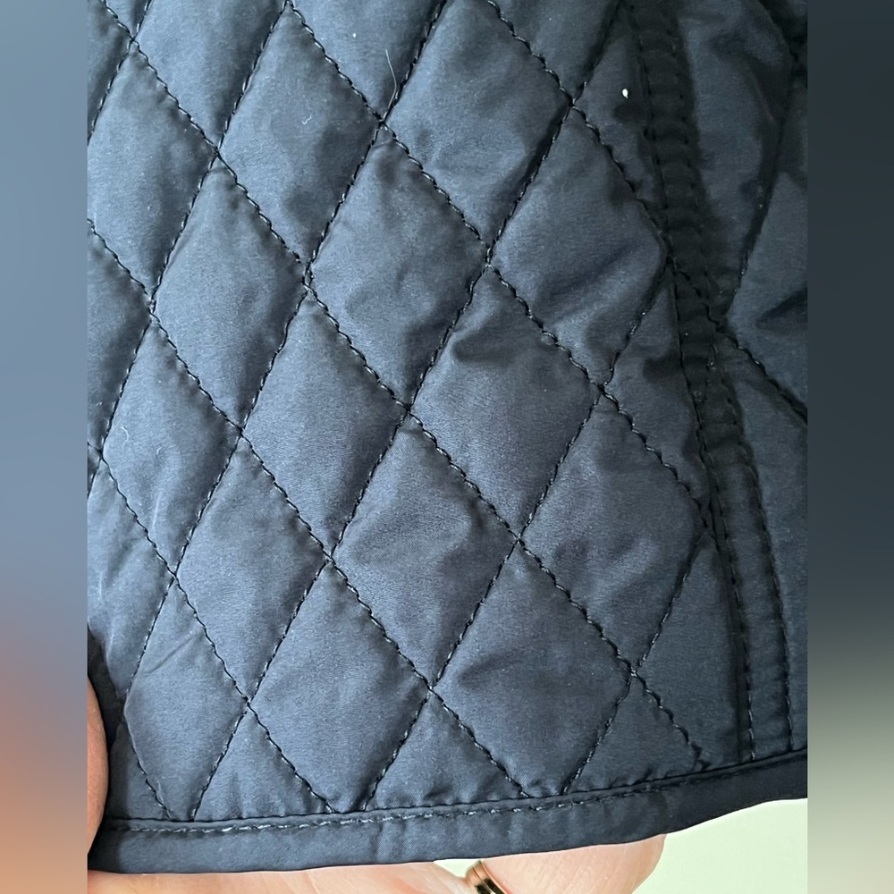 Talbots Navy Quilted Zip-Front Vest - Picture 9 of 16